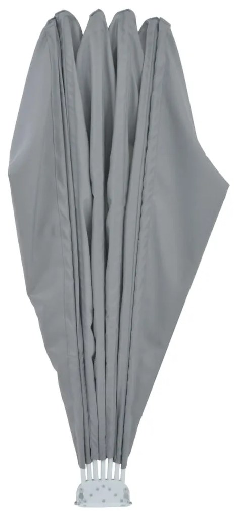 vidaXL Σκίαστρο Βεράντας Πλαϊνό Πτυσσόμενο Γκρι 200 εκ.