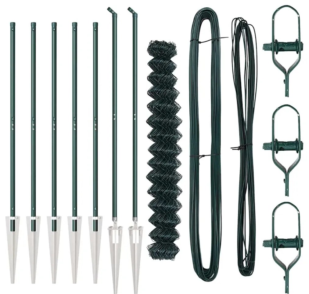 vidaXL Στύλος Περιφράξεων Πράσινο 10 x 1,6 μ (60 x 60 mm δίχτυ)