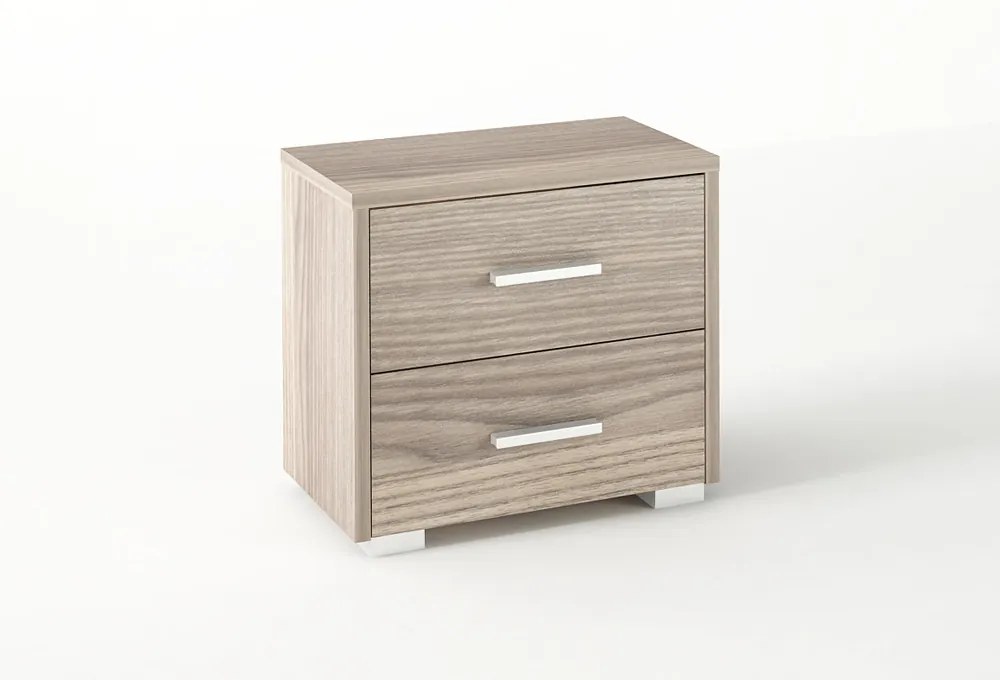 Intrahome Κομοδίνο με 2 συρτάρια σε χρώμα σταχτί 50x34x48 Intrahomesa-00652593