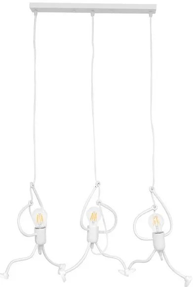 Κρεμαστό Φωτιστικό Οροφής 3xE27 Λευκό LITTLE MAN 00981 Globostar-981-Λευκό 00981