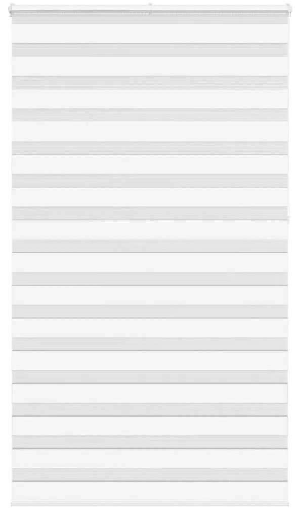 vidaXL Ζέβρα τυφλή Λευκό Πλάτος υφάσματος 125,9 εκ. Πολυεστέρας
