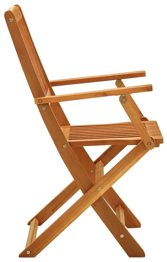 Καρέκλες Εξωτ. Χώρου Πτυσσόμενες 2 τεμ. Μασίφ Ξύλο Ευκαλύπτου - Καφέ