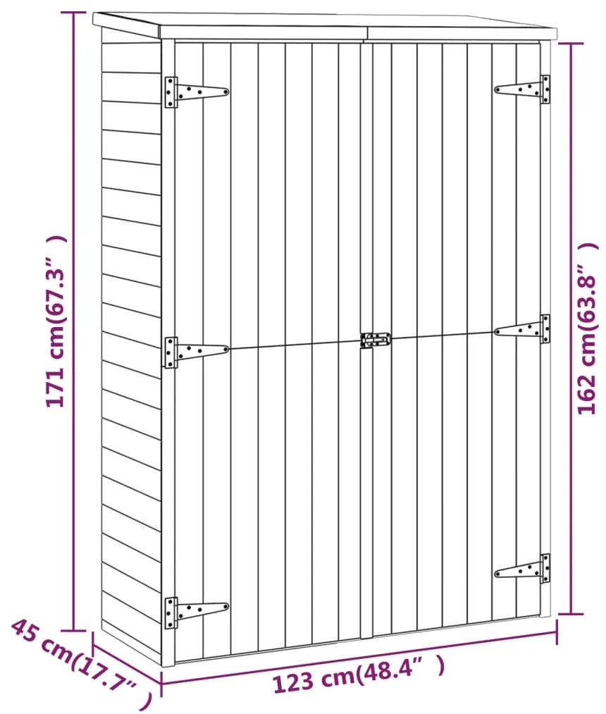 ΑΠΟΘΗΚΗ ΕΡΓΑΛΕΙΩΝ ΚΗΠΟΥ 123X50X171 ΕΚ. ΕΜΠΟΤΙΣΜΕΝΟ ΜΑΣΙΦ ΠΕΥΚΟ 318196