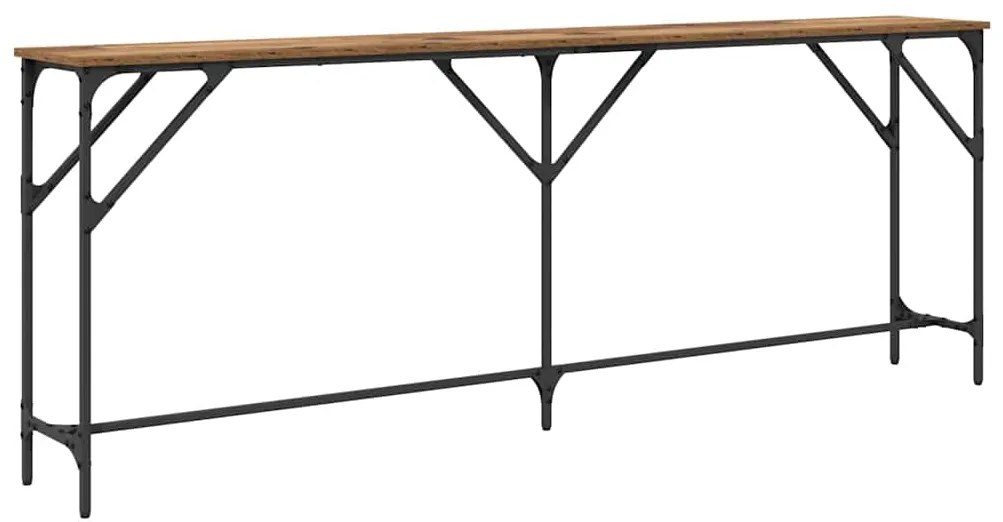 vidaXL Τραπέζι κονσόλας Παλιό Ξύλο 200 x 29 x 75 cm