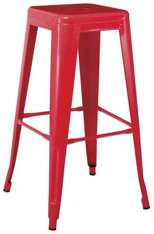Σκαμπό Bar Relix Ε5190,2W 43x43x76cm Red Metal
