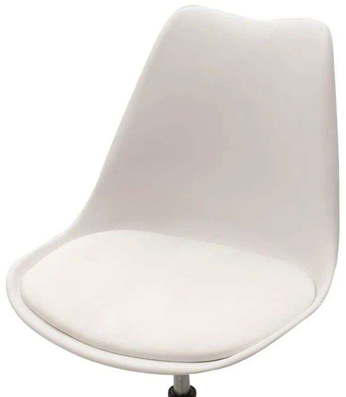 Καρέκλα γραφείου εργασίας Gaston II PP-PU λευκό 48x57x90 εκ.