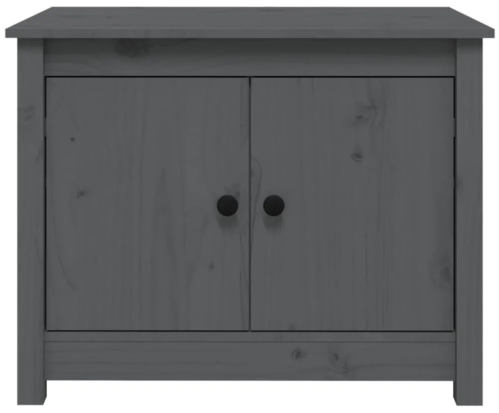 vidaXL Τραπεζάκι Σαλονιού Γκρι 71x49x55 εκ. από Μασίφ Ξύλο Πεύκου