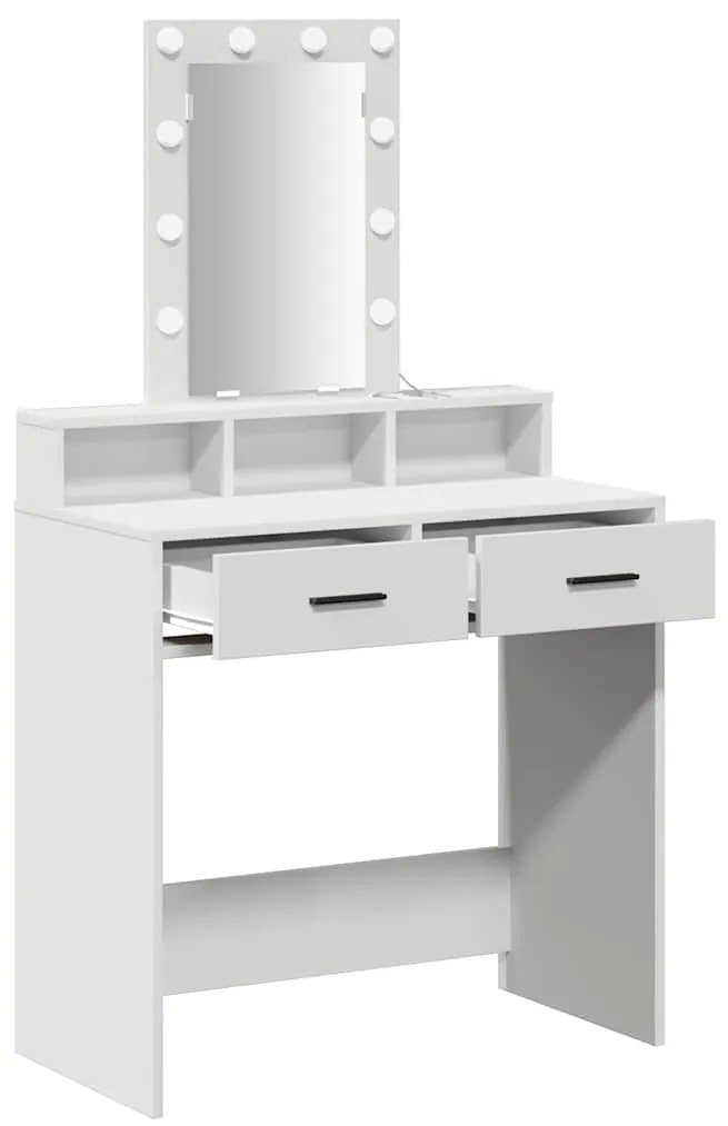 vidaXL Τραπέζι περιποίησης Λευκό 79 x 41 x 140 εκ. Επεξεργασμένο ξύλο