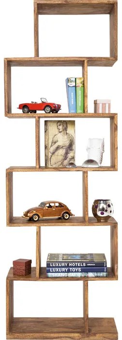 Βιβλιοθήκη Authentico Zick Zack Ξύλο Καφέ 60x30x180εκ - Καφέ