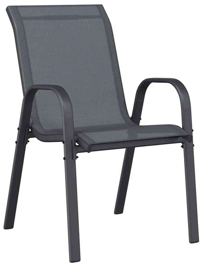 vidaXL Σετ Μπιστρό Κήπου 3 pcs Γκρι Ατσάλι