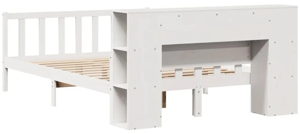 vidaXL Κρεβάτι Βιβλιοθήκη Χωρίς Στρώμα 160x200 εκ Μασίφ Ξύλο Πεύκου
