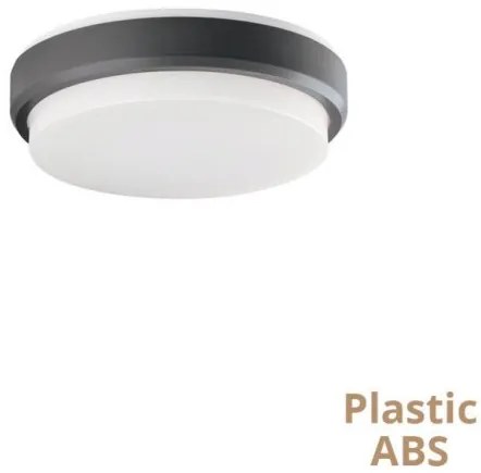Πλαφονιέρα φωτιστικό LED Leros Plus πλαστικό γκρι Viokef-4171701-Ανθρακί 4171701
