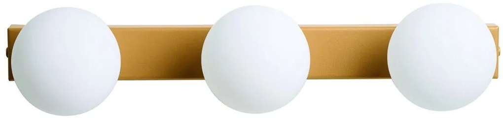 Απλίκα Φωτιστικό Τοίχου 3xG9 Οπάλ Γυαλί Φ10cm Arkolight 711-2/3 Χρυσό