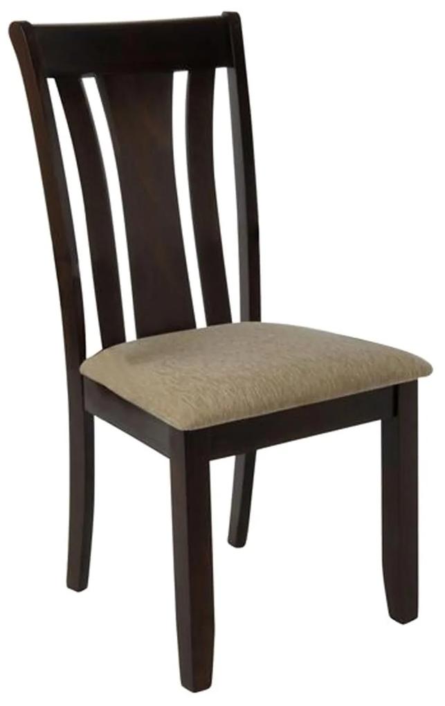 Καρέκλα Molten Ε7093,1 Brown 48x55x100 cm Σετ 2τμχ Ξύλο,Ύφασμα