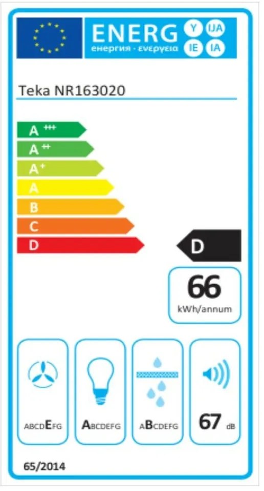 Συμβατικός Απορροφητήρας Teka NR163020 Ενσωματωμένο 121 W 310 m3/h D Λευκό