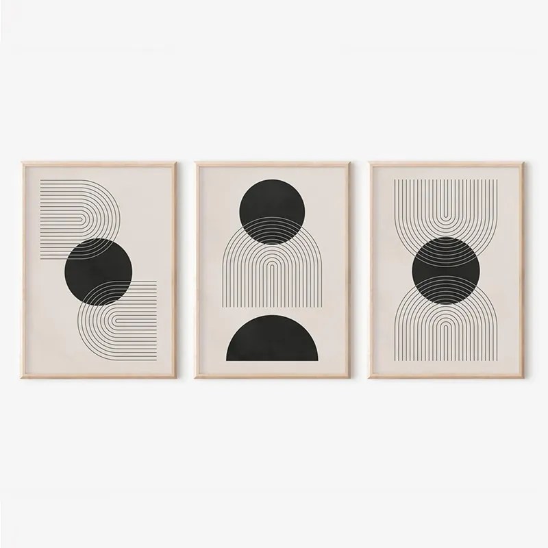 Πίνακας Blomel pakoworld τρίπτυχος με ψηφιακή εκτύπωση και πλαίσιο 33x1.5x48εκ