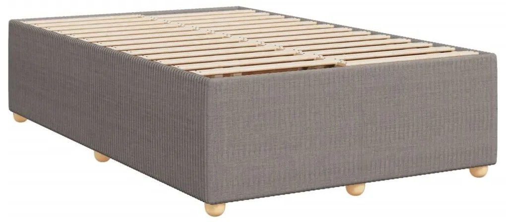 Κρεβάτι Boxspring με Στρώμα Taupe 120x190 εκ. Υφασμάτινο - Μπεζ-Γκρι