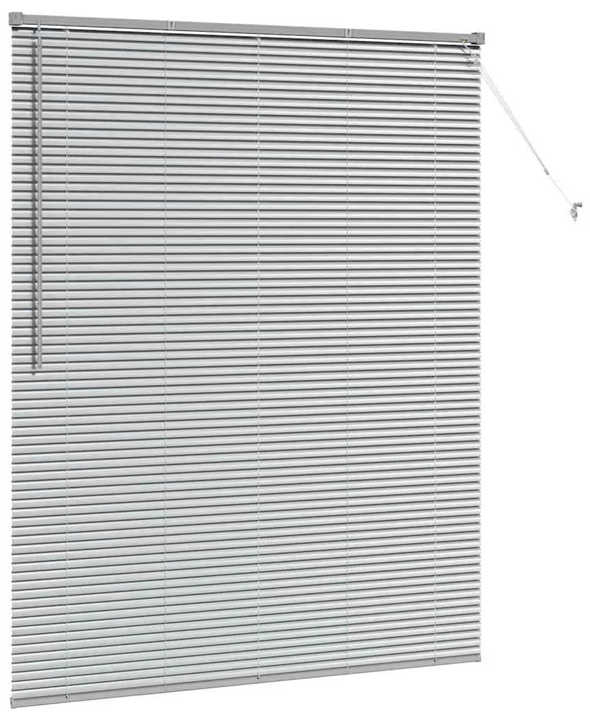vidaXL Ρολό Παραθύρου με κουρτίνες Άλλο Ασημί 140 x 175 εκ. Αλουμίνιο