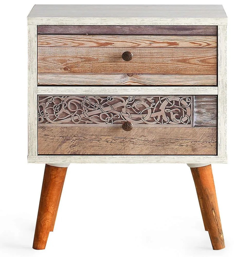 Κομοδίνο Malmo 854KLN3303 40x35x55cm Multi