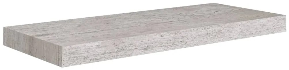 vidaXL Ράφια Τοίχου 4 τεμ. Γκρι Σκυροδέματος 60 x 23,5 x 3,8 εκ. MDF