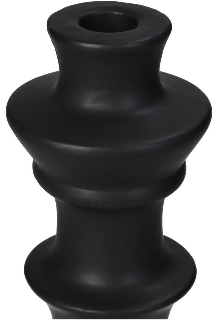 Κηροπήγιο Μαύρο Κεραμικό 8x8x24cm
