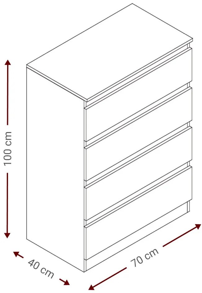 Συρταριέρα Juniper 4S-Fusiko