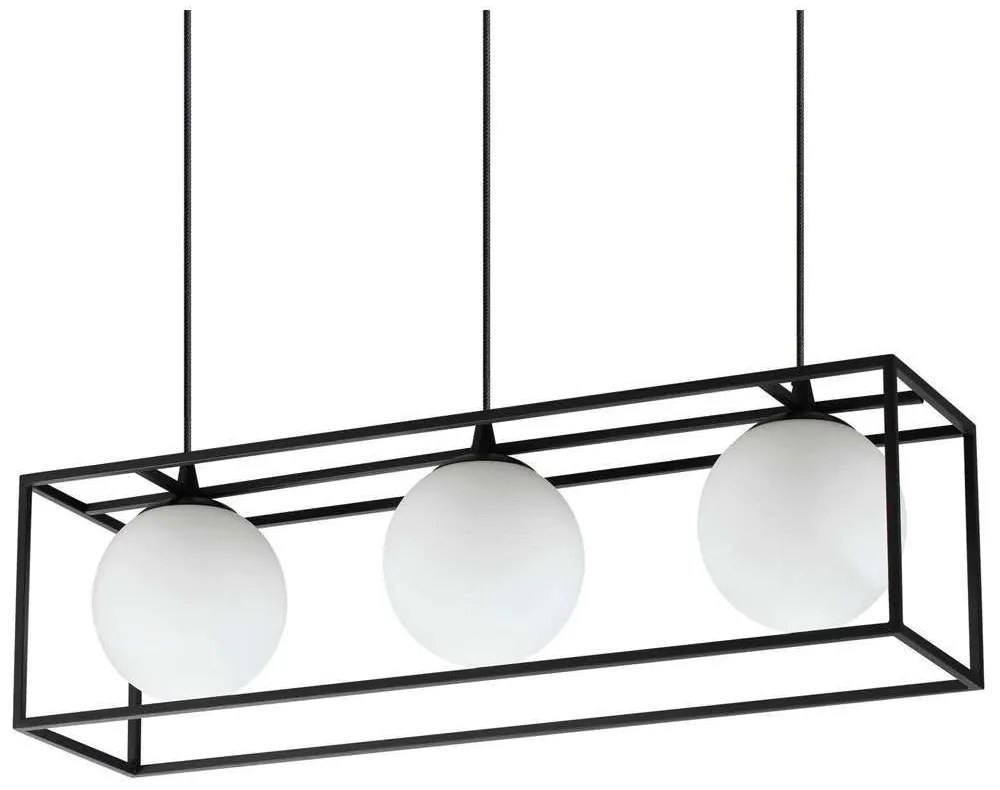 Φωτιστικό Οροφής - Ράγα Lingotto 304144 70x18,5x44,5/145cm 3xE14 28W Black Ideal Lux