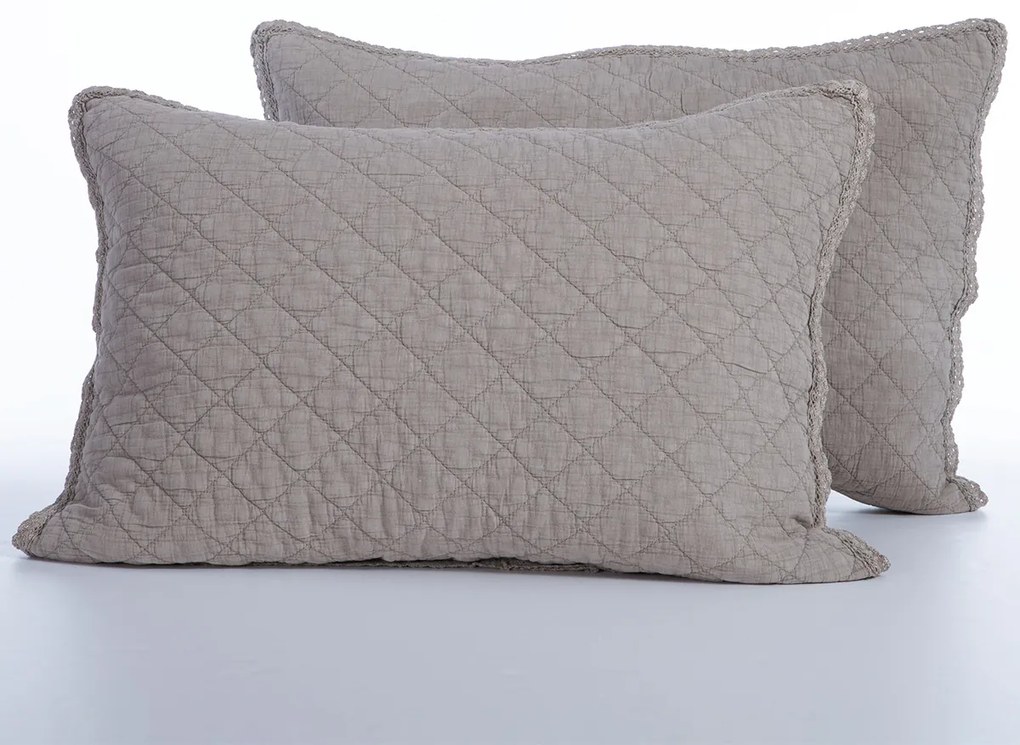 Ζεύγος Μαξιλαροθήκες Καπιτονέ (52x72) Nef-Nef Homeware Serenity Bruno Linen