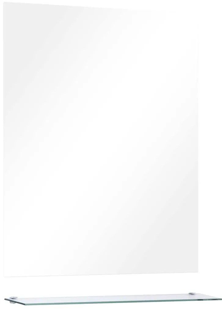 vidaXL Καθρέφτης Τοίχου με Ράφι 50 x 60 εκ. από Ψημένο Γυαλί