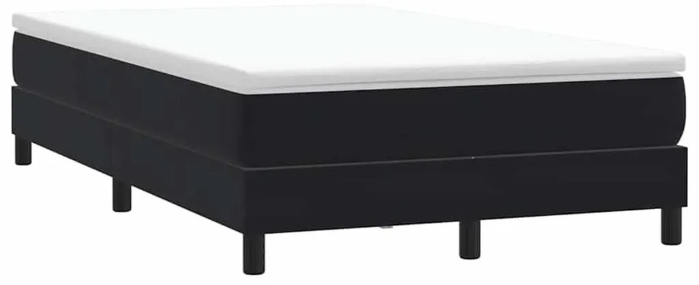 Box Spring Κρεβάτι με στρώμα Μαύρο 120x220 cm Βελούδινο - Μαύρο