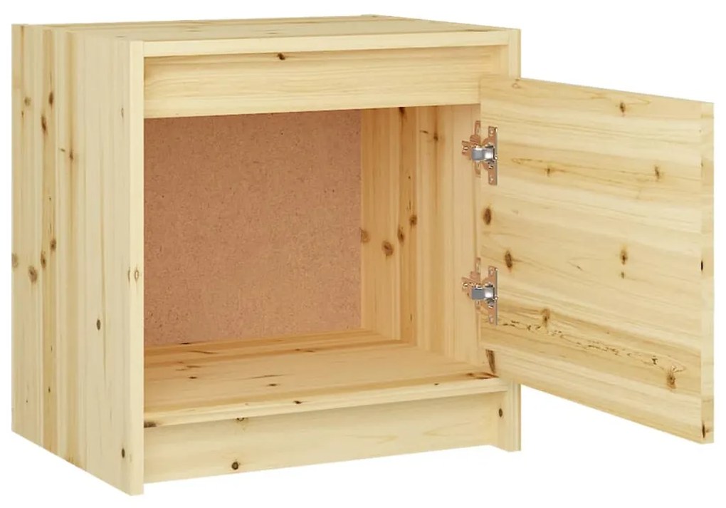 vidaXL Κομοδίνο 40 x 30,5 x 40 εκ. από Μασίφ Ξύλο Ελάτης