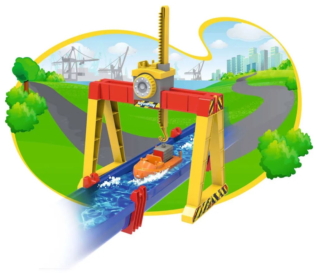 AquaPlay Γερανός Εμπορευματοκιβωτίων Παιχνίδι Νερού ContainerCrane Set