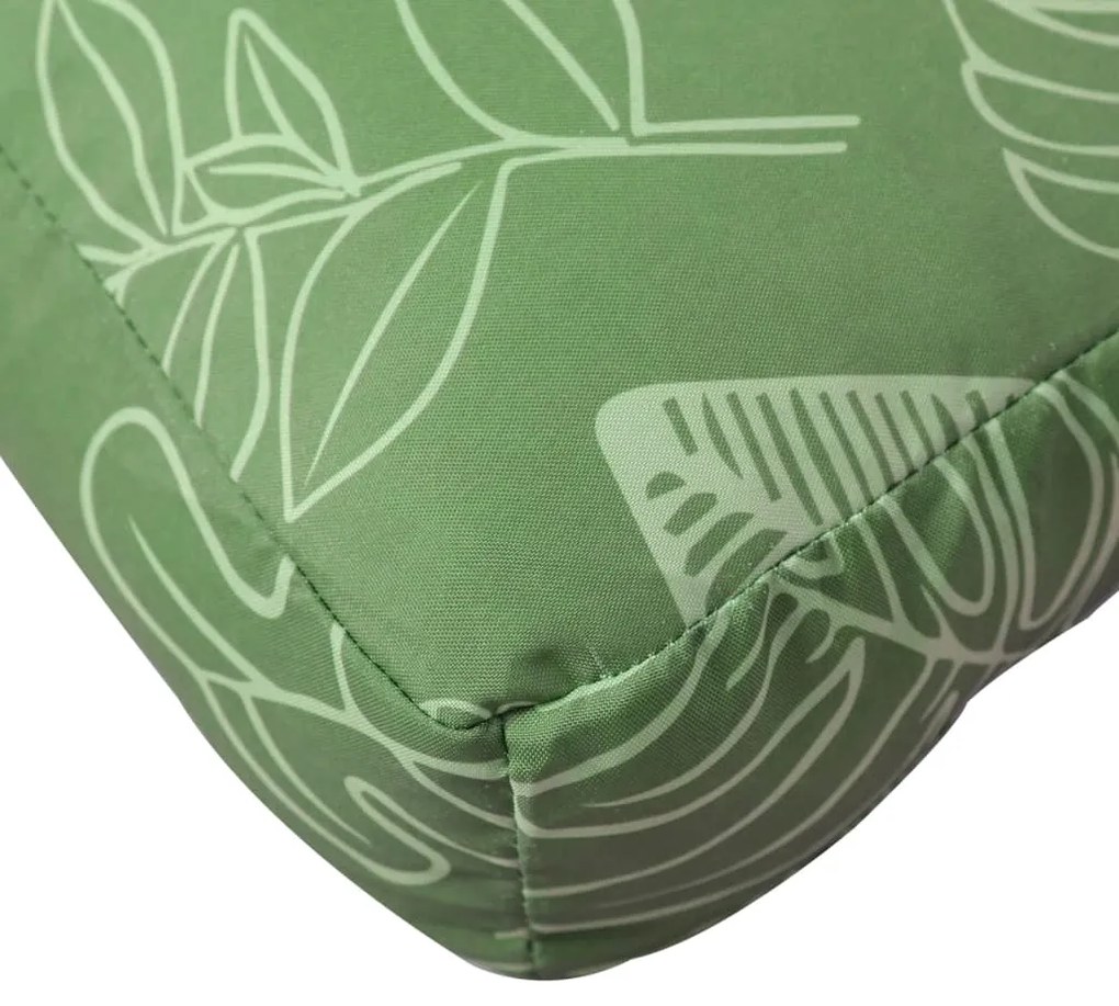 vidaXL Μαξιλάρι Παλέτας με Σχέδιο Φύλλων 50 x 40 x 12 εκ. Υφασμάτινο