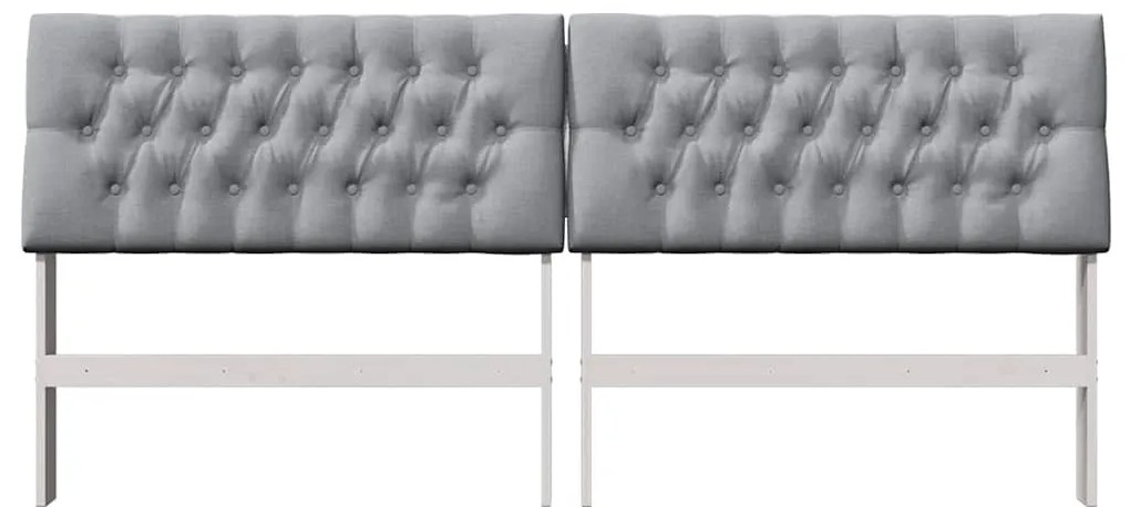 vidaXL Ταπετσαρισμένο κεφαλάρι Ανοιχτό γκρι 200 cm