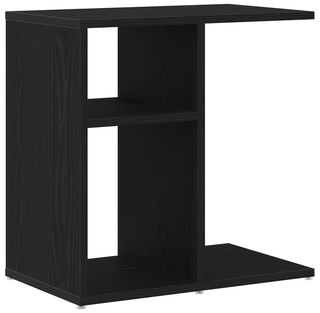 vidaXL Μαύρο Δρυς Πλευρικό Τραπέζι 50x30x50 εκ. Από ξύλο
