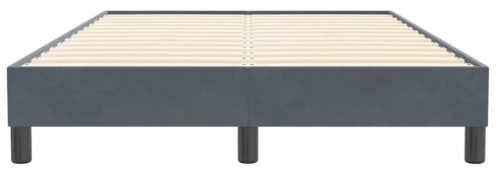 vidaXL Box Spring Κρεβάτι χωρίς στρώμα Σκούρο γκρι Βελούδινο