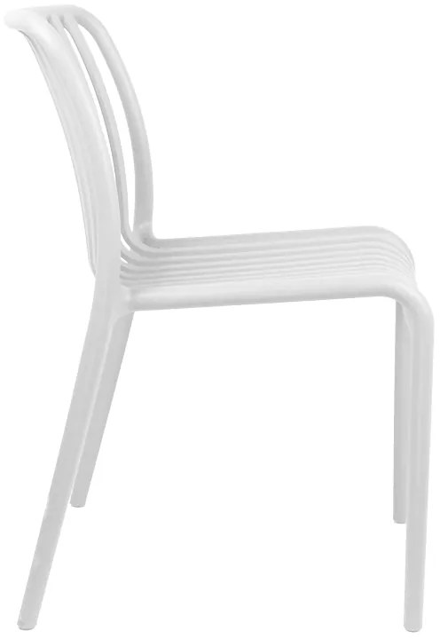 Καρέκλα Zoi pakoworld pp σε λευκή απόχρωση 42x58x79εκ