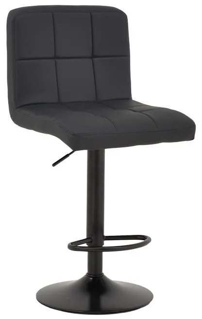 Σκαμπό μπαρ Remina πτυσσόμενο μαύρο pu-βάση μαύρο μέταλλο 44x44x112εκ 2αδα 44x44x112 εκ.