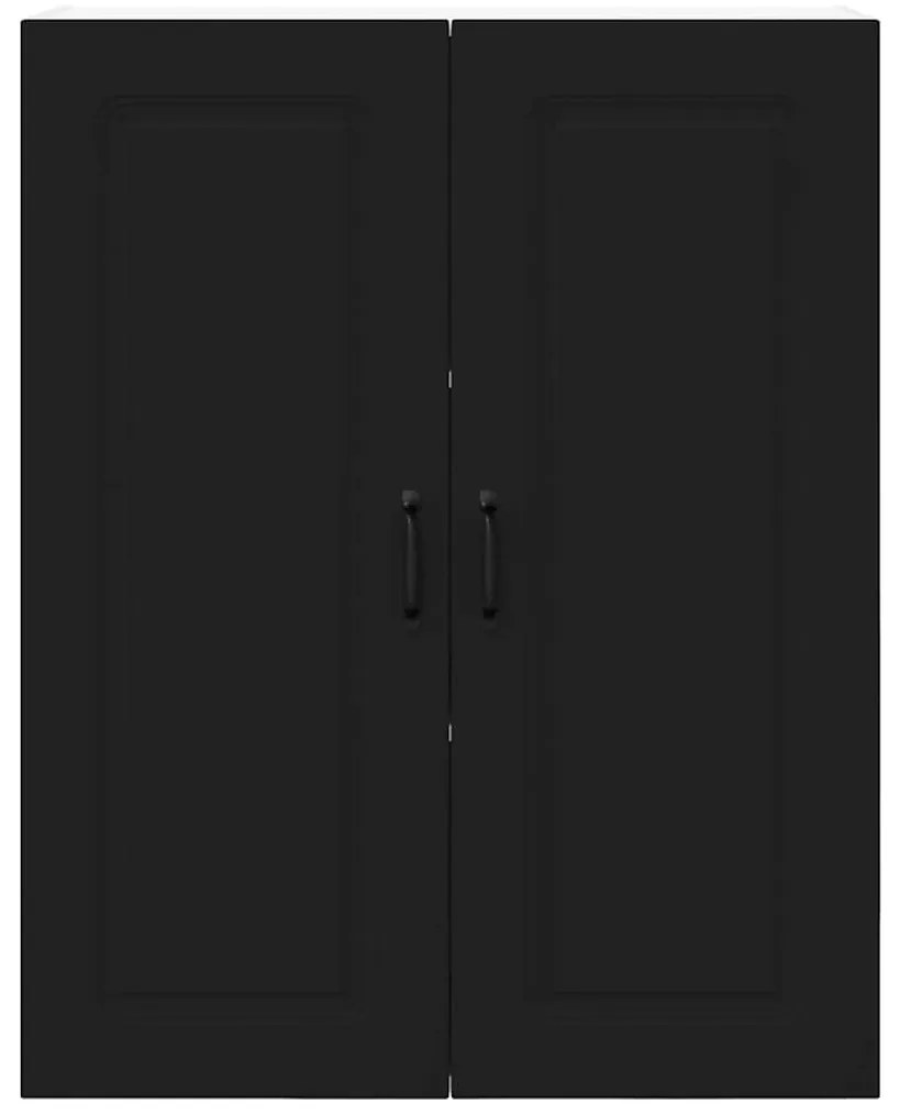 vidaXL Κρεμαστό ντουλάπι κουζίνας με ράφι Μαύρο 80 x 31 x 100 εκ.