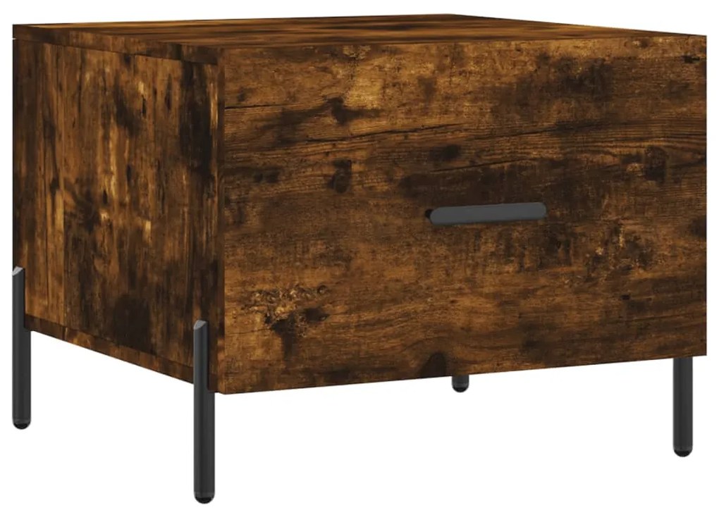 vidaXL Τραπεζάκια Σαλονιού 2 τεμ Καπνιστή Oak 50x50x40 εκ Επεξ. Ξύλο