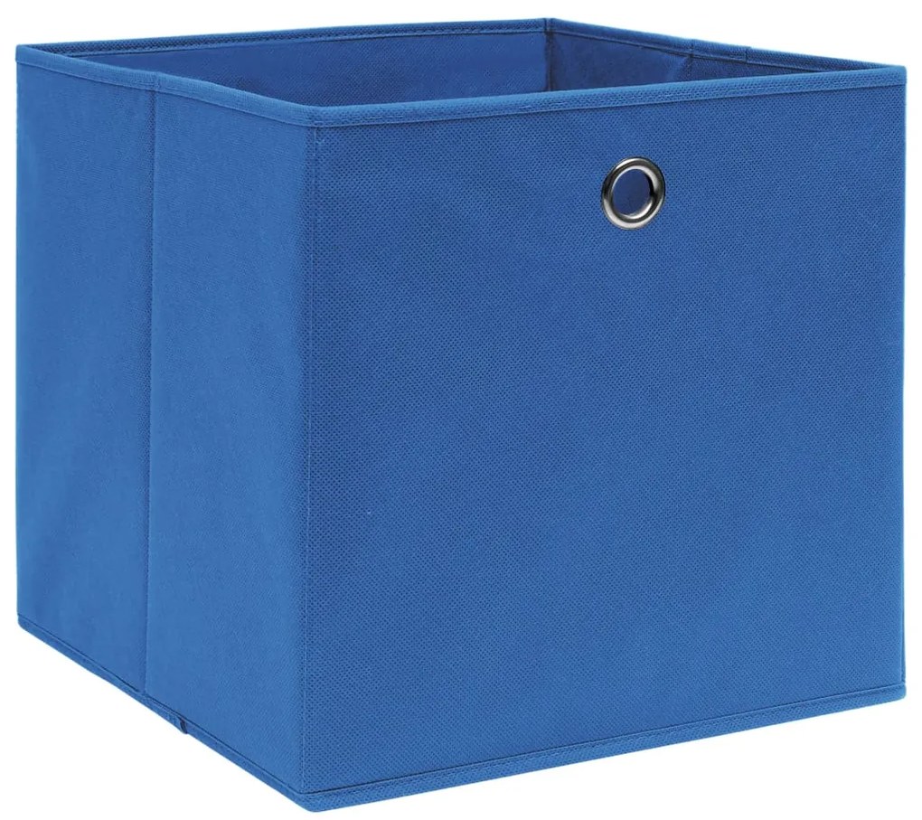 vidaXL Κουτιά Αποθήκευσης 10 τεμ. Μπλε 28x28x28 εκ. Ύφασμα Non-woven
