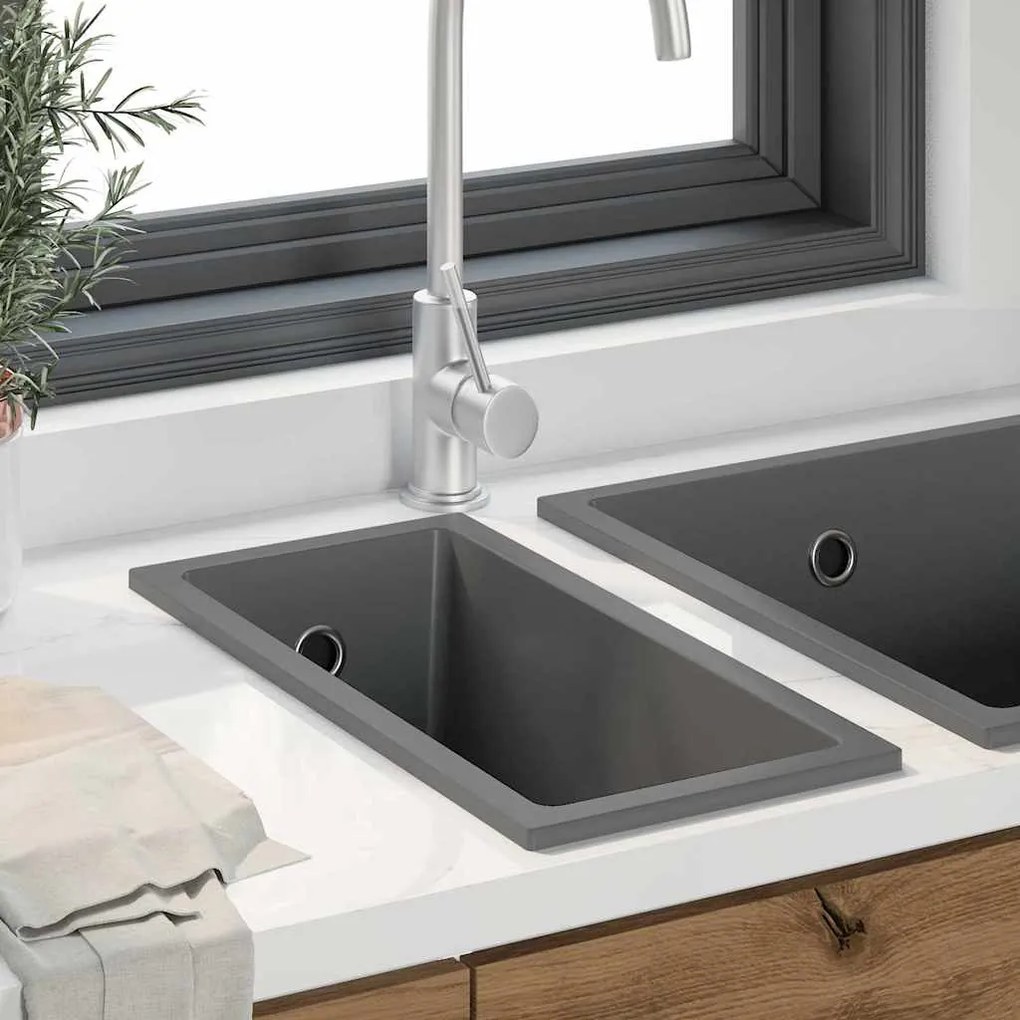 vidaXL Σιντρινο κουζίνας Γκρι 21 x 44 x 14 εκ. Γρανίτης
