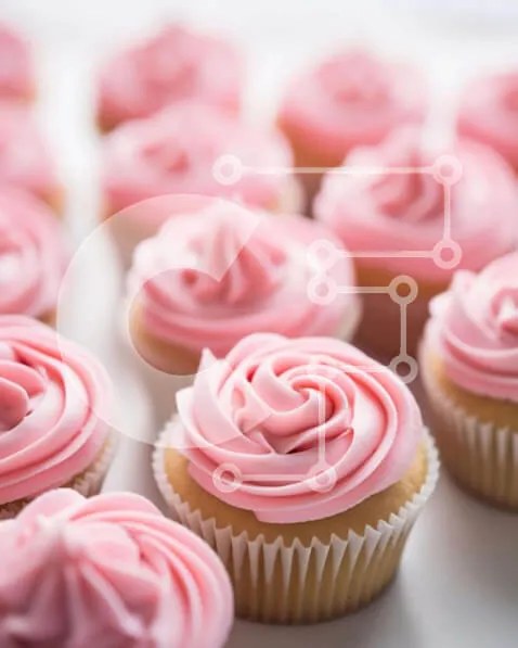 Σετ των 2 Intra Συλλεκτικό Ξύλινο Παζλ Plywood  4mm - Pink Cupcakes με Μοναδικά Σχήματα και Pink Frosting Σε Ξύλινο Κουτί - Διαστάσεις: 10x10 cm – 25 κομμάτια