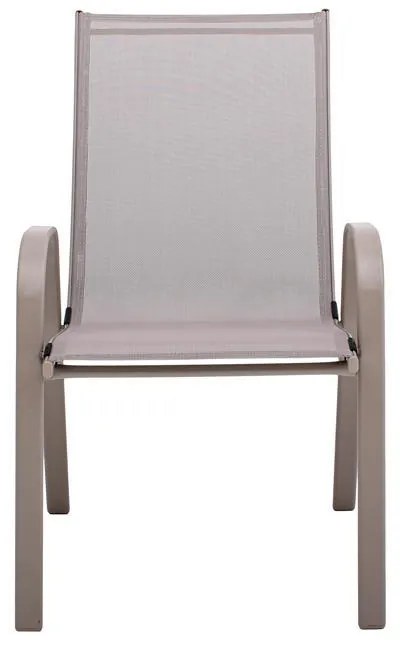 Καρέκλα - Πολυθρόνα Κήπου FL5001 Fylliana Μπέζ με Γκρί Τextilene 72x55x92 εκ. 72x55x92 εκ.