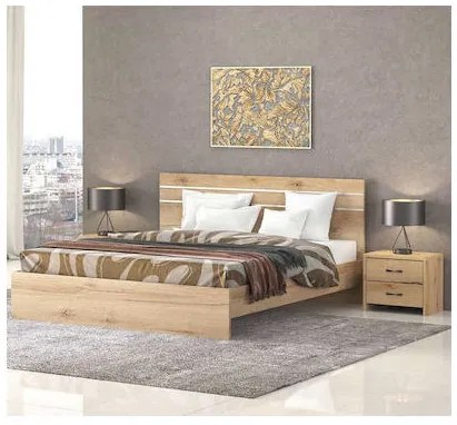 Savvidis Furniture  Κρεβάτι N1για στρώμα 140x190 Μελί BEST-890036