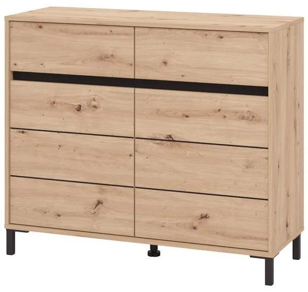 Μπουφές - Κομότα MARRON 106 2K2F2V Artisan oak - Μαύρο 106x40x90εκ. 106x40x90 εκ.