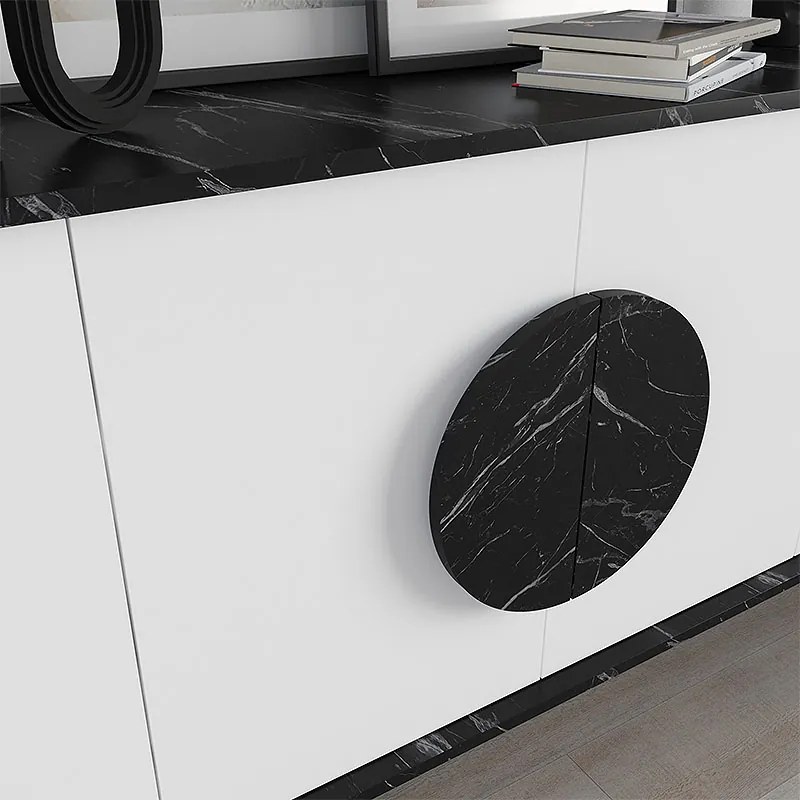 ΜΠΟΥΦΕΣ GORA MEGAPAP ΧΡΩΜΑ ΜΑΥΡΟ ΕΦΕ ΜΑΡΜΑΡΟΥ - ΛΕΥΚΟ 180X35,6X82ΕΚ.