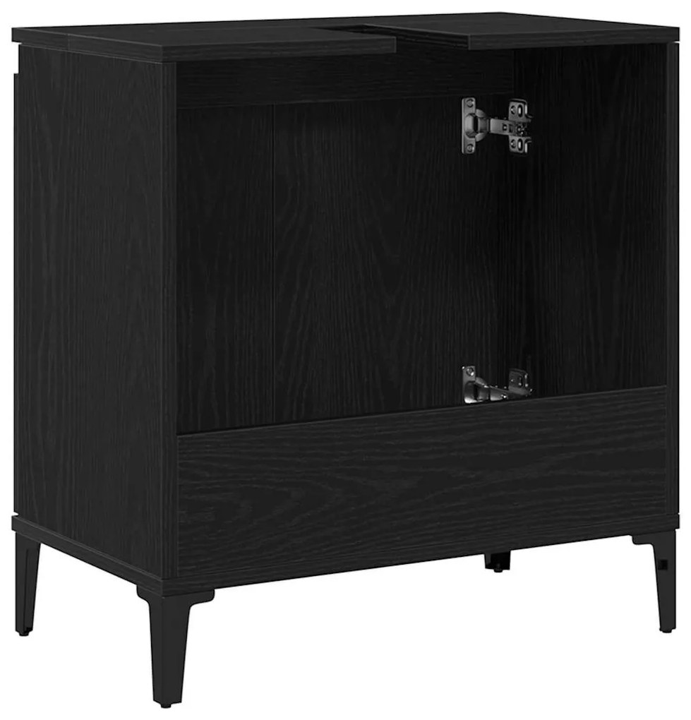 vidaXL Ντουλάπι νιπτήρα Μαύρη δρυς 58 x 33 x 60 εκ. Επεξεργασμένο ξύλο
