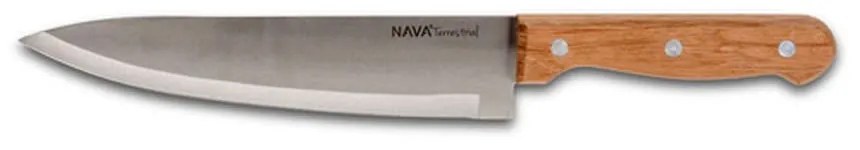 Μαχαίρι Chef Terrestrial 10-058-041 33cm Inox-Brown Nava Ατσάλι,Ξύλο