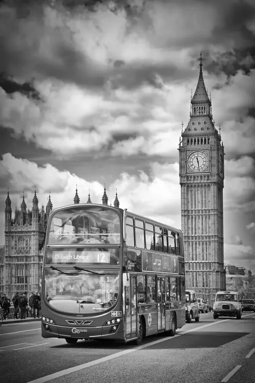 Φωτογραφία LONDON Monochrome Houses of Parliament and traffic, Melanie Viola